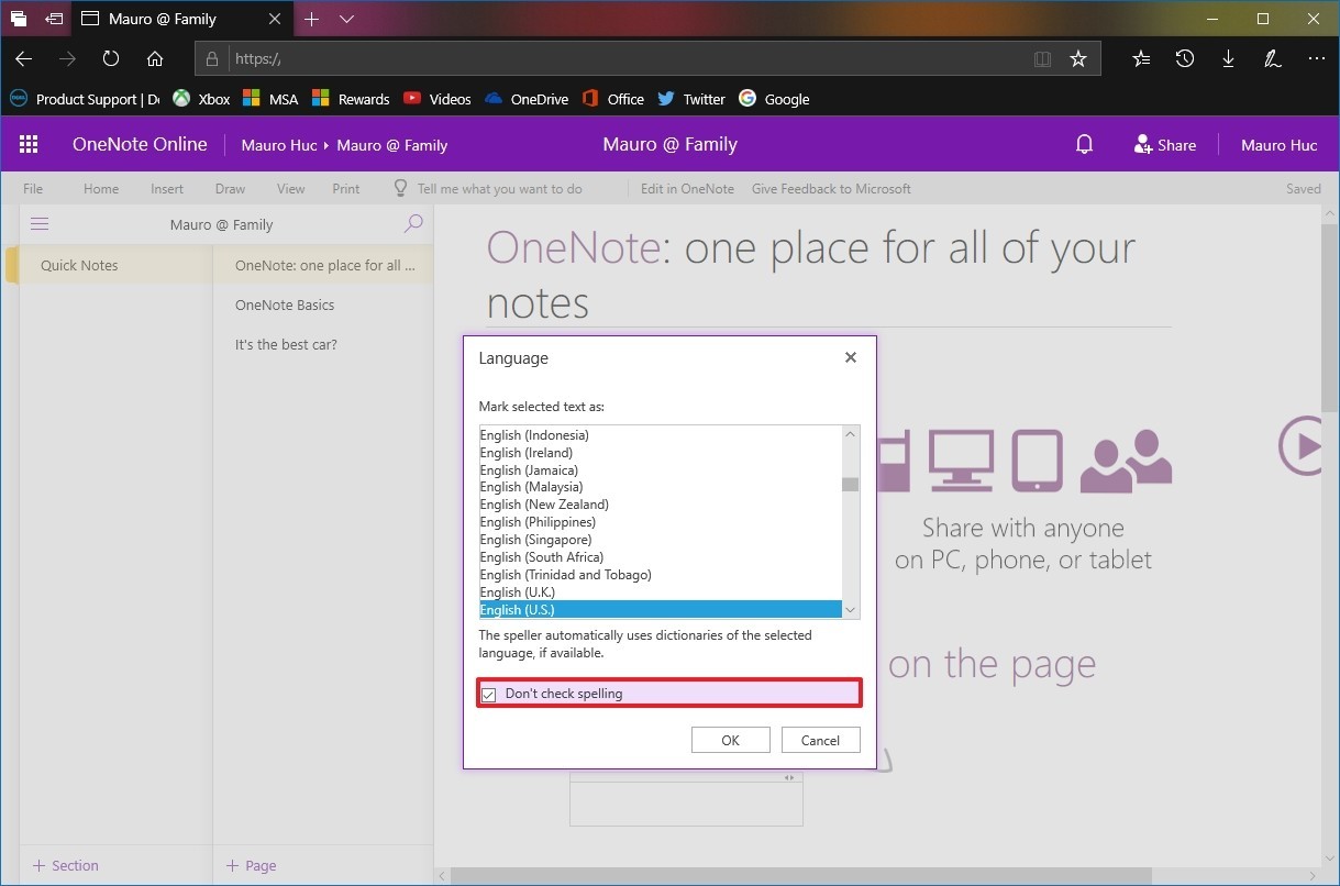 do a search for a term in my onenote files on my mac